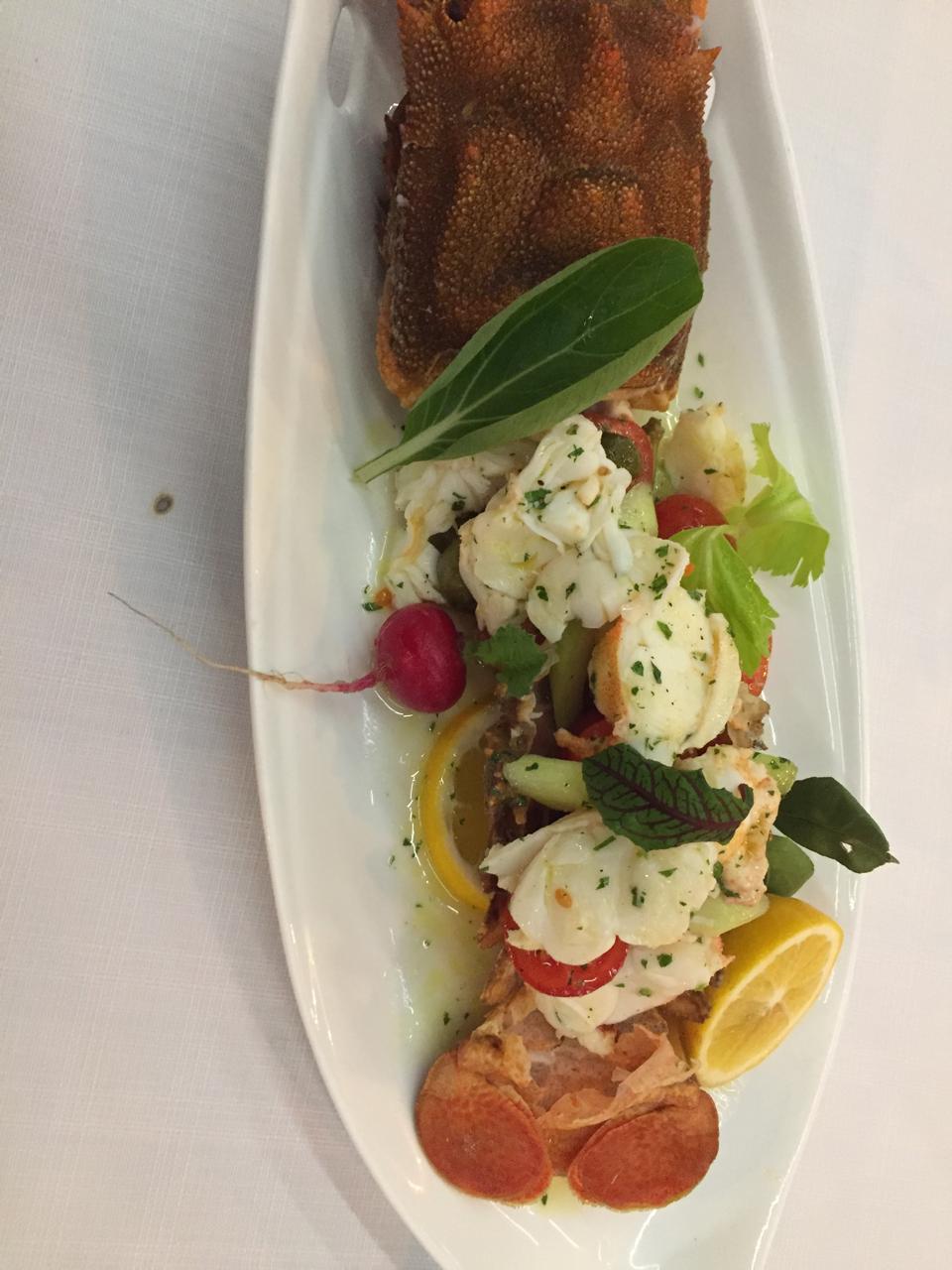Signature lobster dish at Sol Bar Restaurant