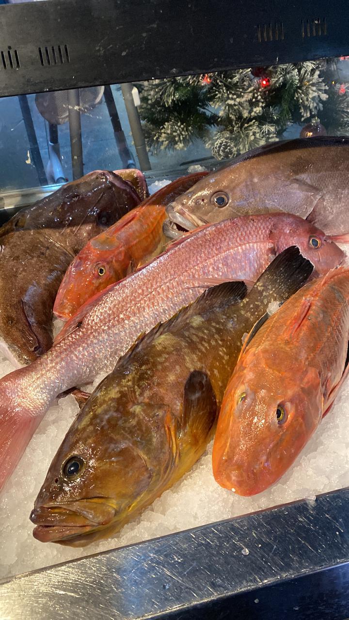 Mixed fish on ice